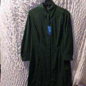 Akris Forest Green Elegant Dress